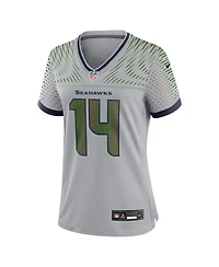 Nike Women's Sam Darnold Wolf Gray Seattle Seahawks 2025 Rivalries Collection Game Jersey