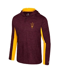 Colosseum Men's Maroon Arizona State Sun Devils Always Sunny Quarter-Zip Hoodie