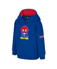 Colosseum Toddler Royal Kansas Jayhawks Big Logo Volume Fleece Pullover Hoodie