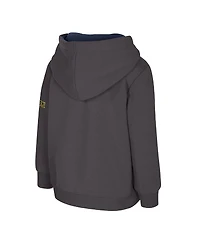 Colosseum Toddler Charcoal Michigan Wolverines Big Logo Volume Fleece Pullover Hoodie