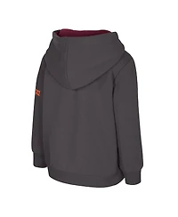 Colosseum Toddler Charcoal Virginia Tech Hokies Big Logo Volume Fleece Pullover Hoodie