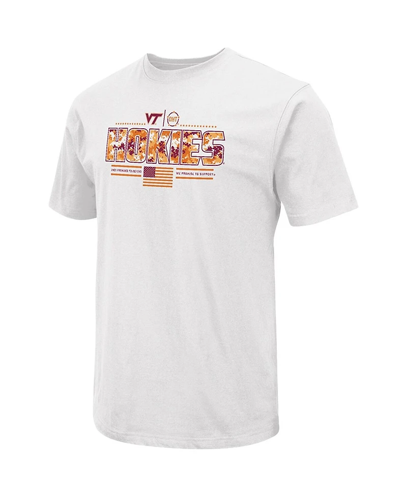 Colosseum Men's White Virginia Tech Hokies Oht Military Appreciation Effect T-Shirt