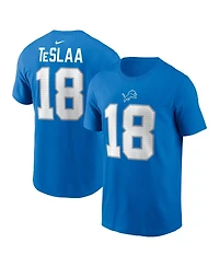 Nike Men's Isaac TeSlaa Blue Detroit Lions Name Number T-Shirt