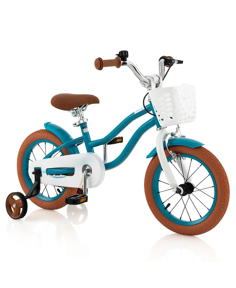 12 Inch Kids Bike with Adjustable Handlebar and Removable Basket for Ages 3–4