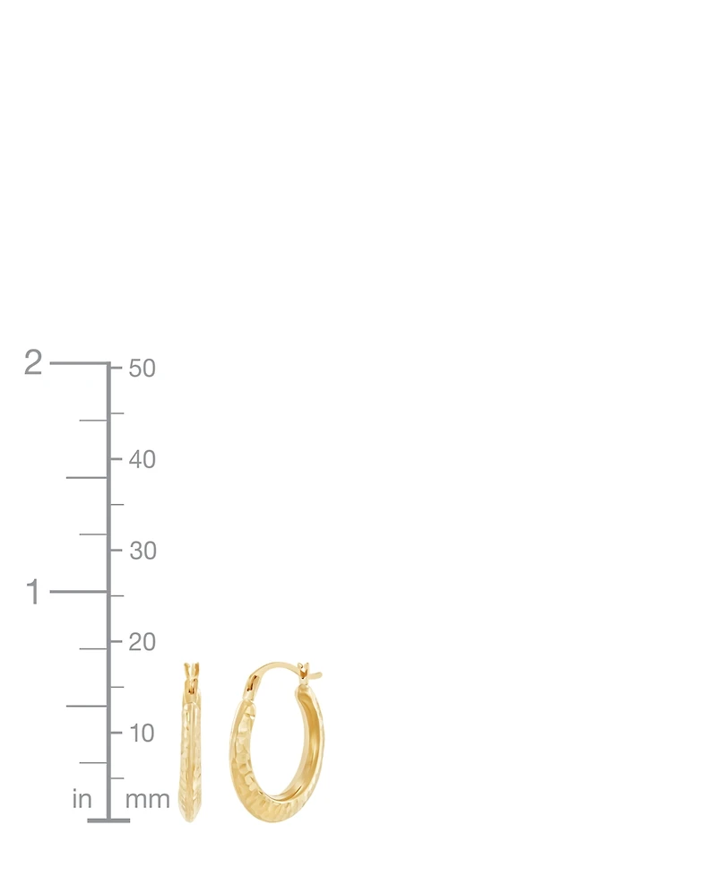 Macy's Polished Round Back to Back Hoop Earrings in 10K Yellow Gold