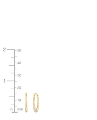 Macy's Polished Pattern Hoop Earrings in 14K Yellow Gold