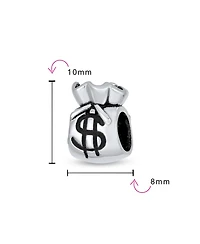Bling Jewelry Set of 2 Good Luck Money Bag Charm Bead Sterling Silver for European Bracelet