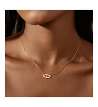 Ignite Intuition White Topaz Evil Eye Necklace