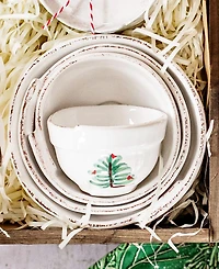 Vietri Lastra Holiday Assorted Prepping Bowls, Set of 4