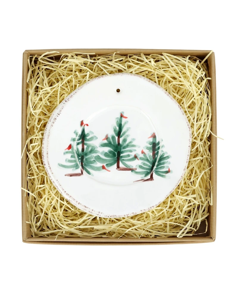 Vietri Lastra Holiday Round Ornament