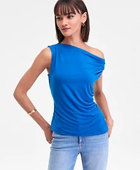 I.n.c. International Concepts Women's Sleeveless Asymmetric Neckline Knit Top, Macy's Exclusive