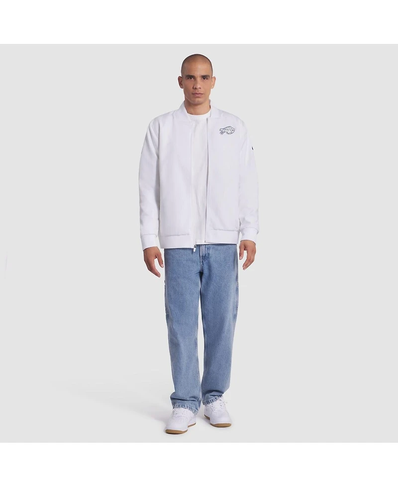 Nike Men's White Buffalo Bills 2025 Rivalries Collection Sideline Full-Zip Bomber Jacket