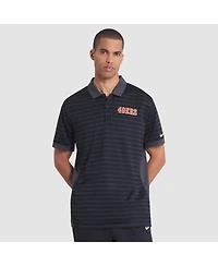 Nike Men's Black San Francisco 49ers 2025 Rivalries Collection Sideline Victory Striped Dri-fit Polo Shirt
