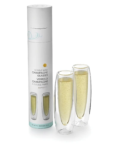 Outset 5.5 oz. Champagne Glasses, Set of 2