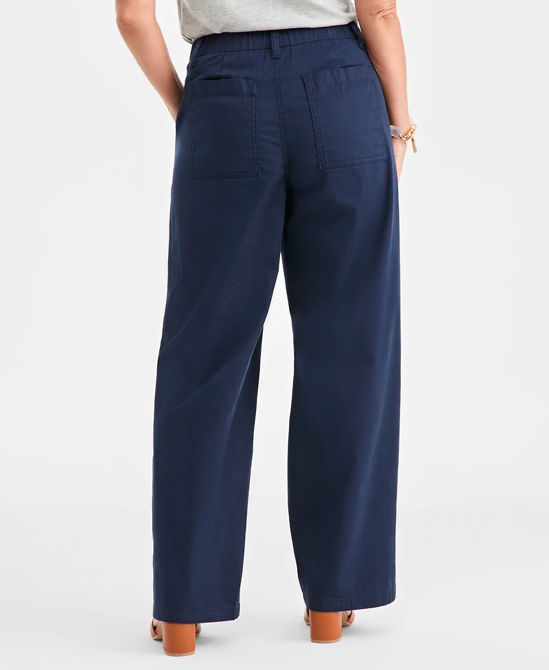 Style & Co Women's Cotton-Blend Pleated-Front Pants, Macy's Exclusive