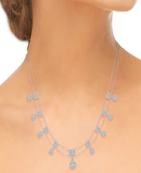 Macy's Round and Baguette Diamond Necklace (3.50 ct. t.w.) in 14K White Gold.