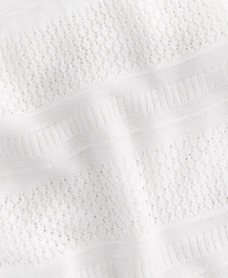 I.n.c. International Concepts Women's Long Sleeve Sheer Stripe Sweater, Macy's Exclusive