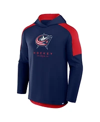 Fanatics Men's Navy Columbus Blue Jackets Meta Game Transitional Pullover Hoodie