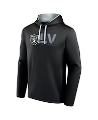 Logo Athletic Men's Black Las Vegas Raiders Head Start Pullover Hoodie