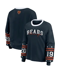 Wear by Erin Andrews Women's Navy Chicago Bears Sport Long-Sleeve T-Shirt