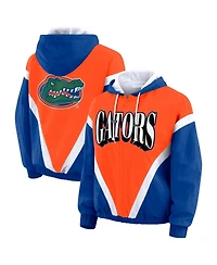 Wear by Erin Andrews Women's Orange/Royal Florida Gators Color Block Full-Zip Hoodie Windbreaker Jacket