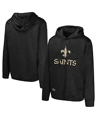Outerstuff Men's Black New Orleans Saints Streak Fleece Pullover Hoodie