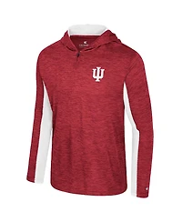 Colosseum Men's Crimson Indiana Hoosiers Always Sunny Quarter-Zip Hoodie