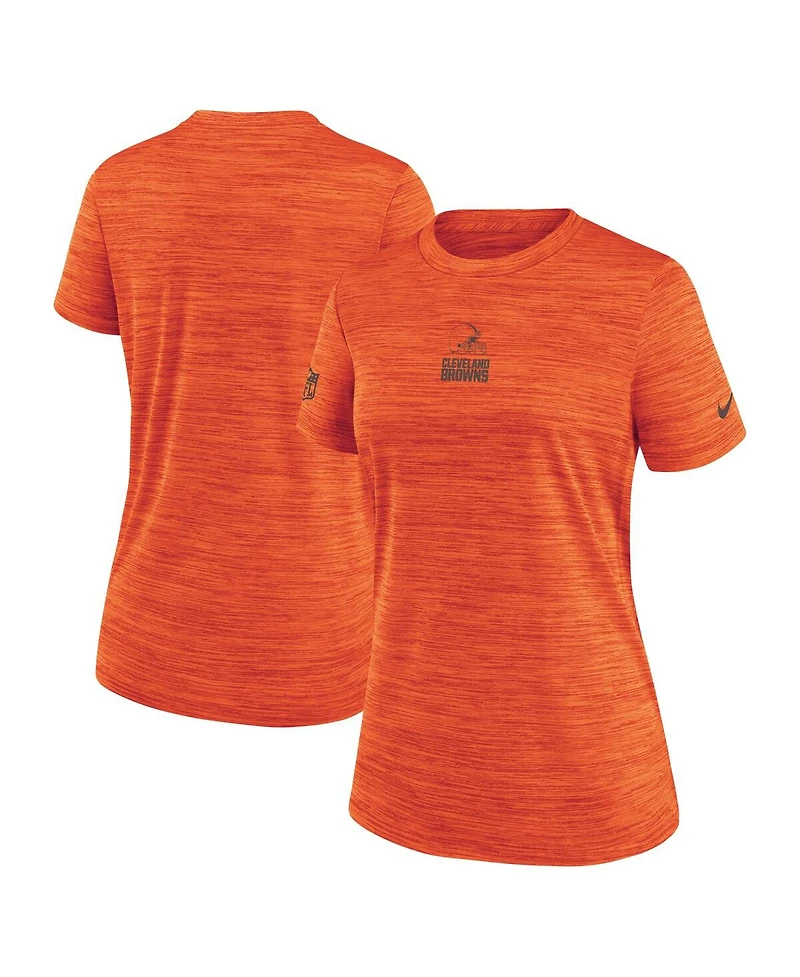 Nike Women's Orange Cleveland Browns Sideline Velocity Dri-fit T-Shirt