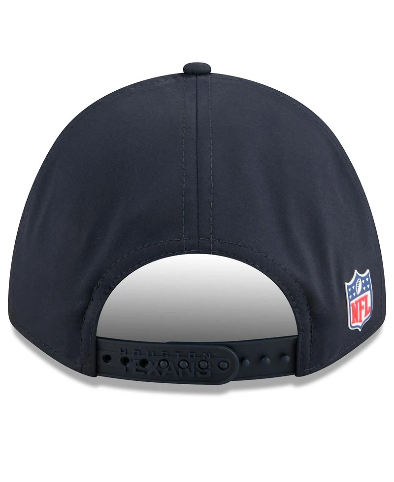 New Era Men's Navy Houston Texans 2025 Sideline M-Crown 9FORTY Adjustable Hat