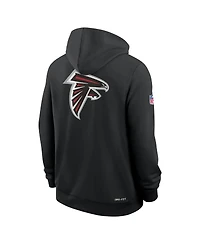 Nike Men's Black Atlanta Falcons Sideline Standard Issue Utility Player Dri-fit Full-Zip Hoodie