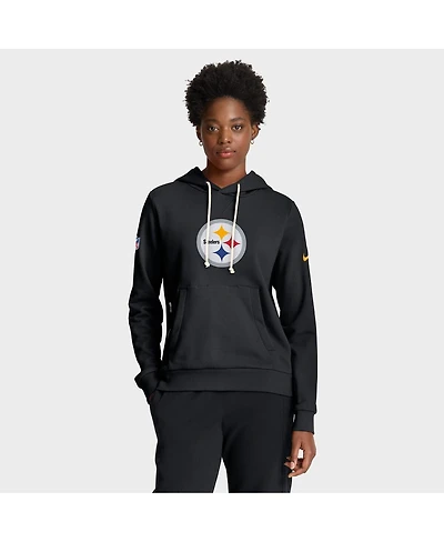 Nike Women's Black Pittsburgh Steelers Sideline Standard Issue Initial Home Dri-fit Hoodie