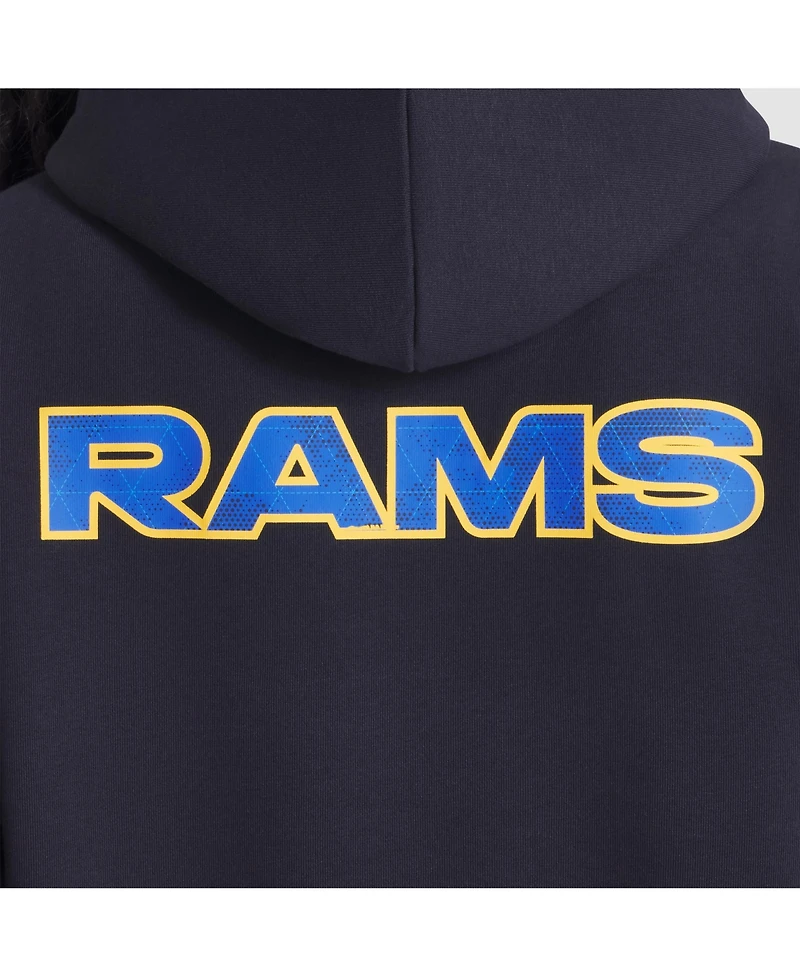 Nike Women's Midnight Blue Los Angeles Rams 2025 Rivalries Collection Standard Issue Sideline Dri-fit Hoodie