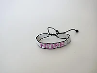 Breast Cancer Awareness Bracelet – White with Pink Hope
