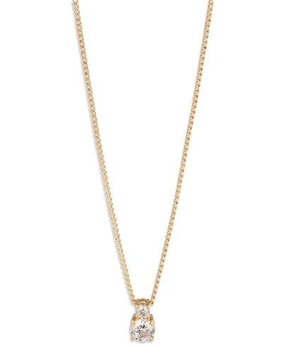 Givenchy Cubic Zirconia Gold-Tone Double Stone Pendant Necklace