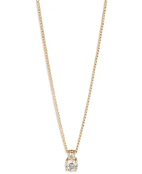 Givenchy Cubic Zirconia Gold-Tone Double Stone Pendant Necklace