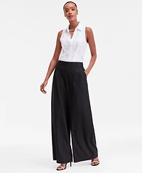 I.n.c. International Concepts Women's Linen Pull-On Wide-Leg Pants, Macy's Exclusive