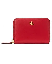 Women's Full-Grain Leather Small Zip Continental Wallet