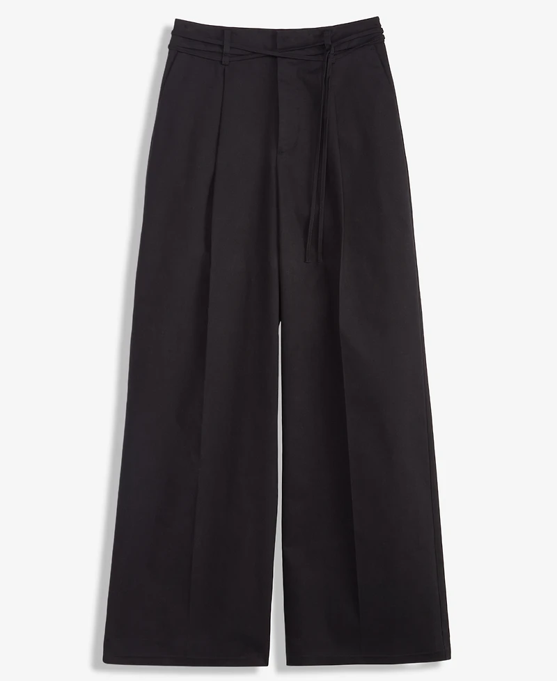 I.n.c. International Concepts Women's High-Rise Belted Wide-Leg Pants, Macy's Exclusive