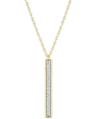 Macy's 2-Pc. Diamond Necklace Set (1/4 ct. t.w.) in 14K Yellow Gold Over Sterling Silver