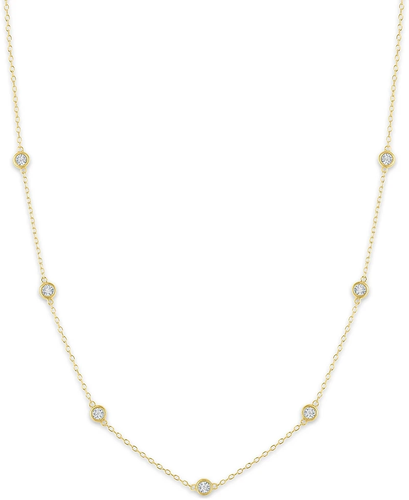 Macy's 2-Pc. Diamond Necklace Set (1/6 ct. t.w.) 14K Yellow Gold over Sterling Silver or