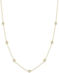 Macy's 2-Pc. Diamond Necklace Set (1/6 ct. t.w.) 14K Yellow Gold over Sterling Silver or