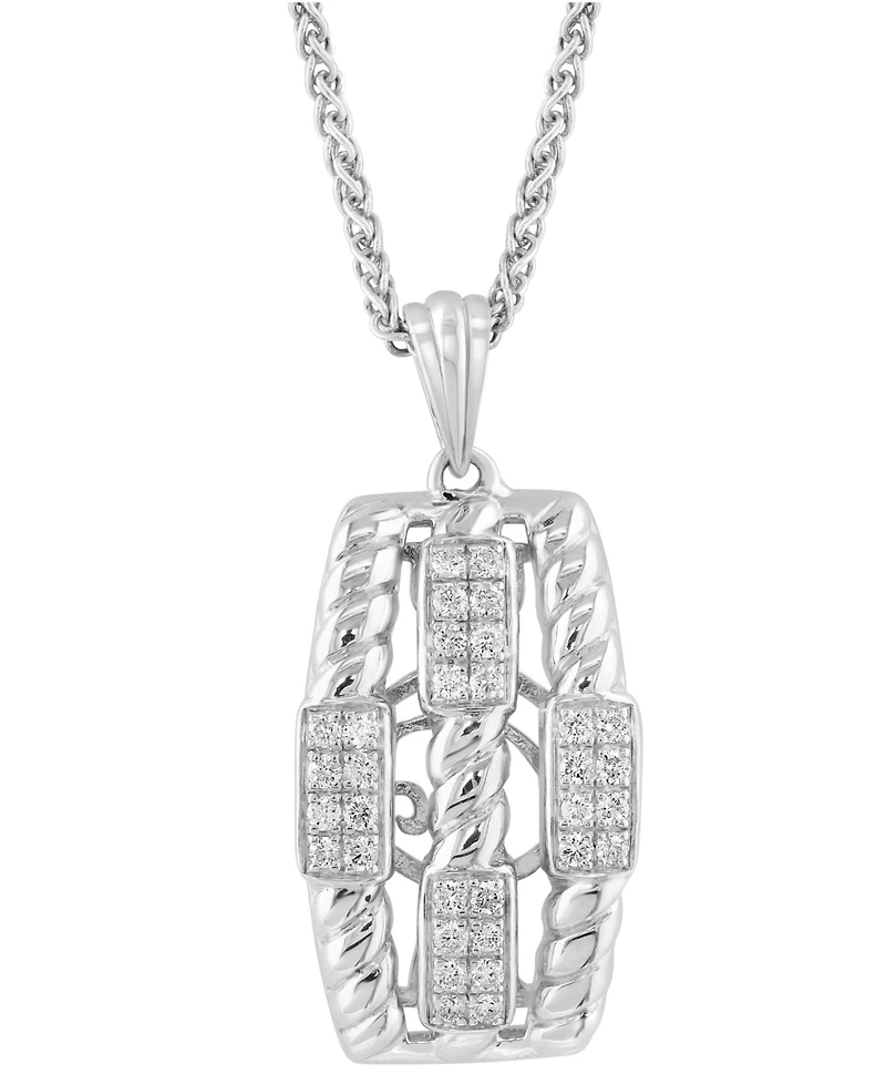 Effy Collection Diamond Pendant Necklace (1/3 ct. t.w.) in Sterling Silver
