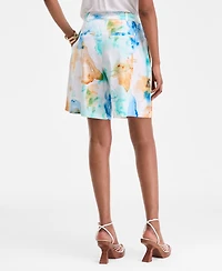 I.n.c. International Concepts Women's High-Rise Pleated Bermuda Shorts, Macy's Exclusive