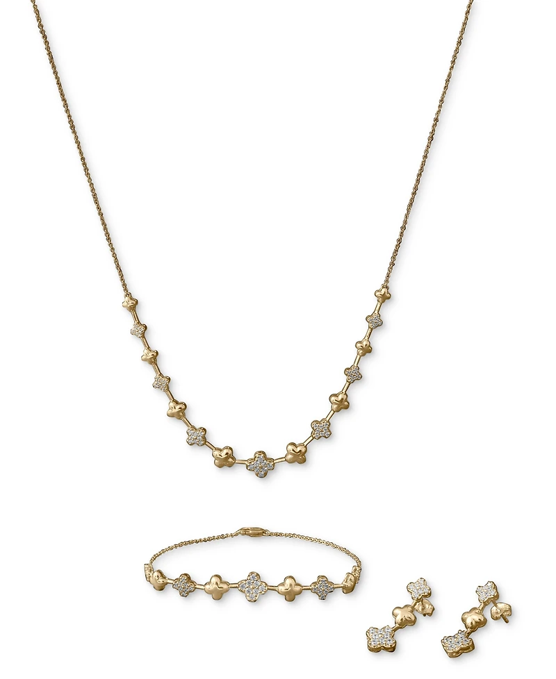 Wrapped in Love Diamond Clover Necklace (1/2 ct. t.w.) in 14K Yellow Gold