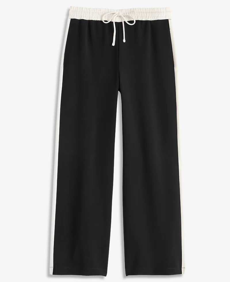 I.n.c. International Concepts Women's Side-Stripe Drawstring Wide-Leg Pants, Macy's Exclusive