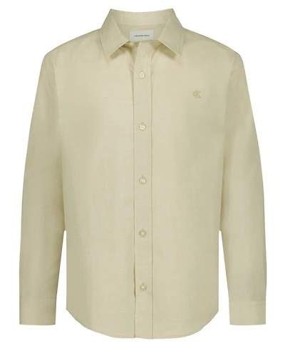 Calvin Klein Boys 8-18 Textured Long Sleeve Shirt