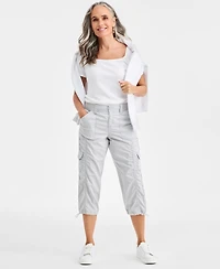Style & Co Women's Mid-Rise Cargo Capri Pants, Exclusively at Macy's