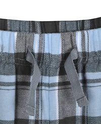 Max & Olivia Big Boy Pajama Set, With Plaid Pant and Solid Top