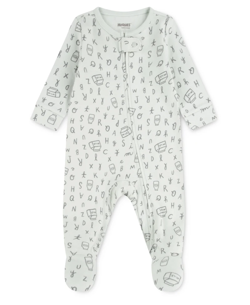 Huggies Baby Boys Full-Zip Sleep and Play Footed Coverall