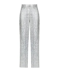 Nocturne Women's Silver Snake Print Pants